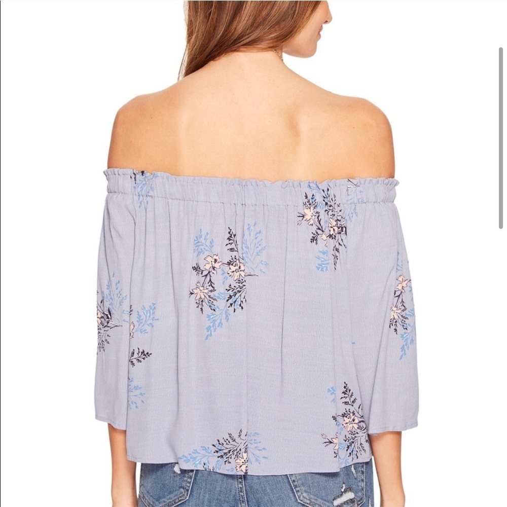 Revolve ASTR Floral Off the shoulder Blouse - Picture 2 of 6